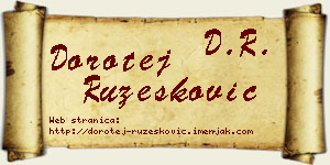 Dorotej Ružesković vizit kartica
